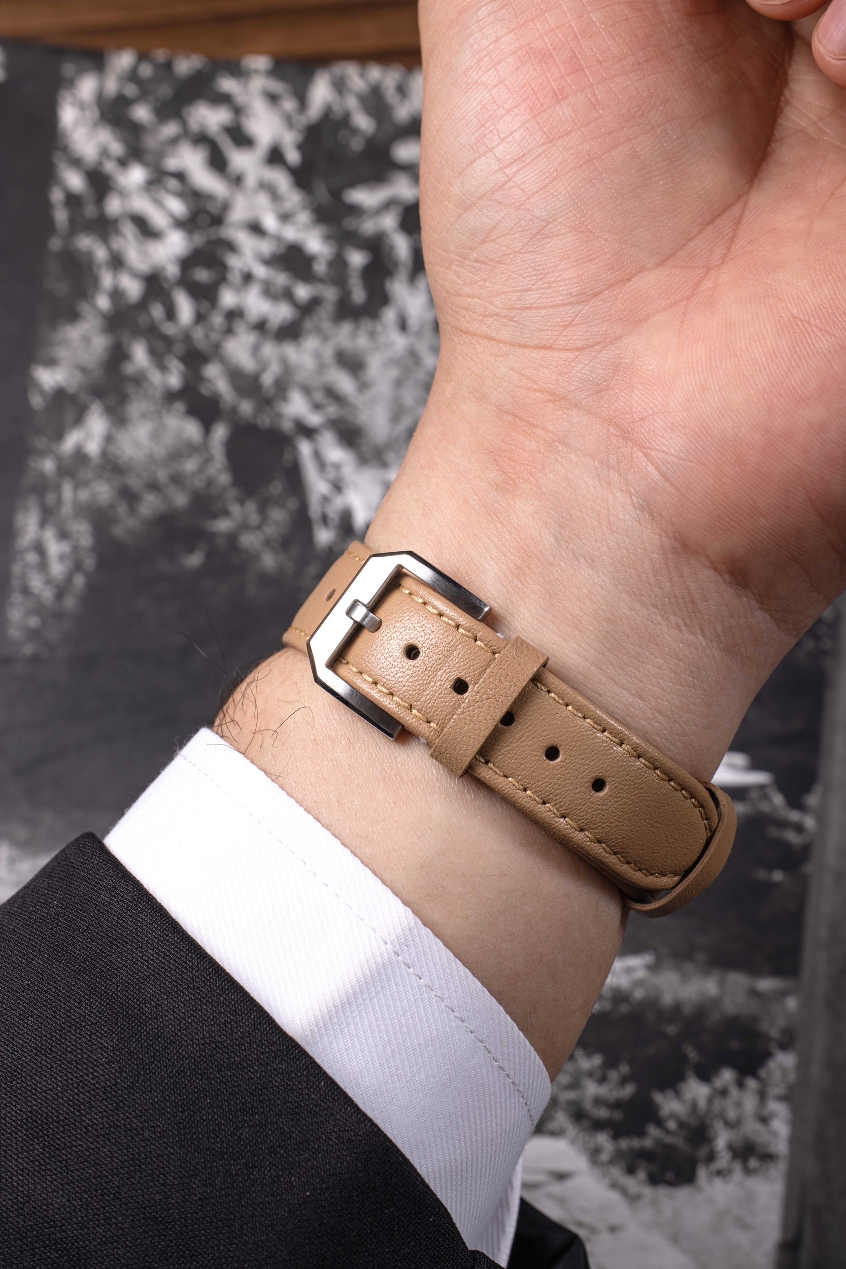 Nappa Cappuccino Leather Strap (MS180083)